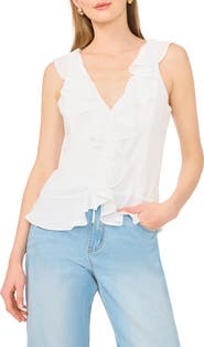 1.STATE V-Neck Ruffle Top