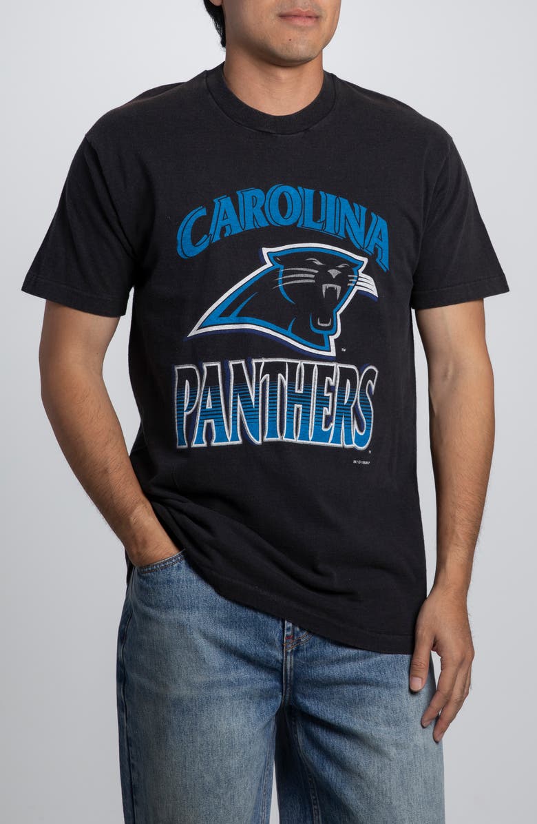 Elwood Vintage '93 Carolina Panthers Tee, Main, color, Black