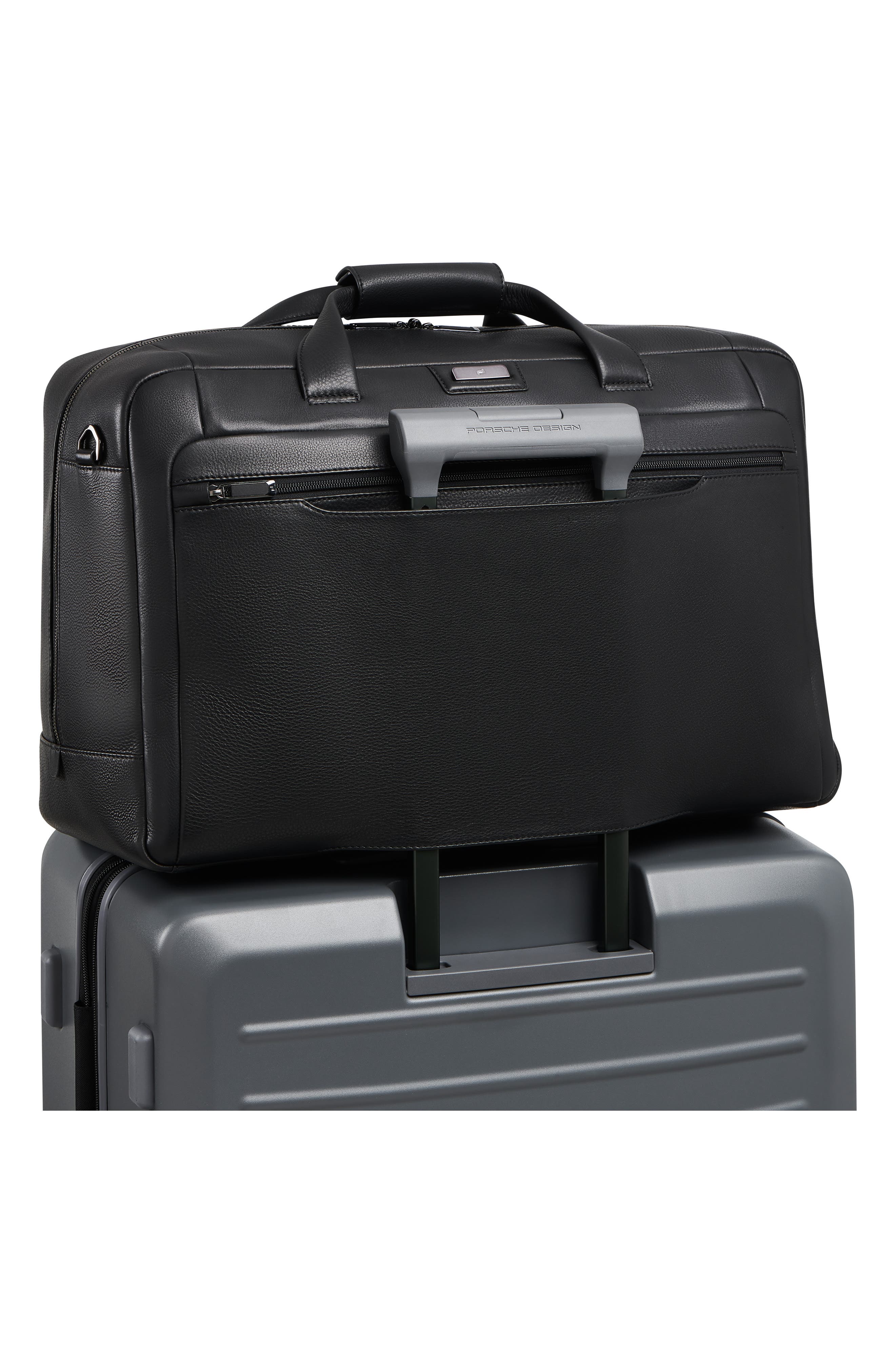 Porsche Design Roadster Water Resistant Leather Weekend Duffle Bag, Alternate, color, 