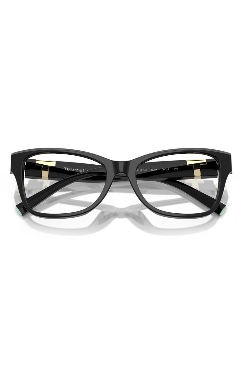 Tiffany & Co. 54mm Butterfly Optical Glasses, Alternate, color, Black / Demo Lens