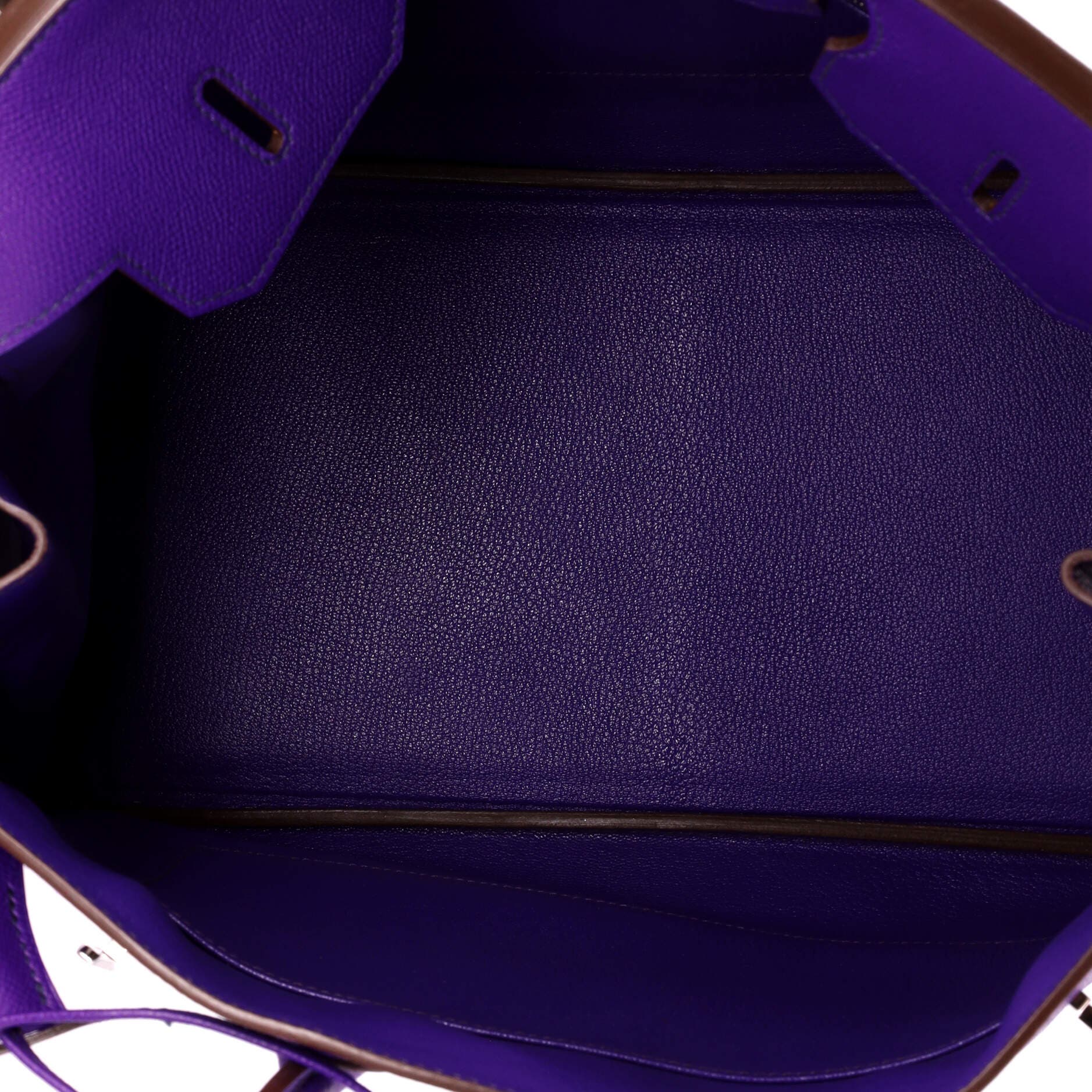 Birkin Handbag Purple Epsom with Palladium Hardware 35, Alternate, color, Red
