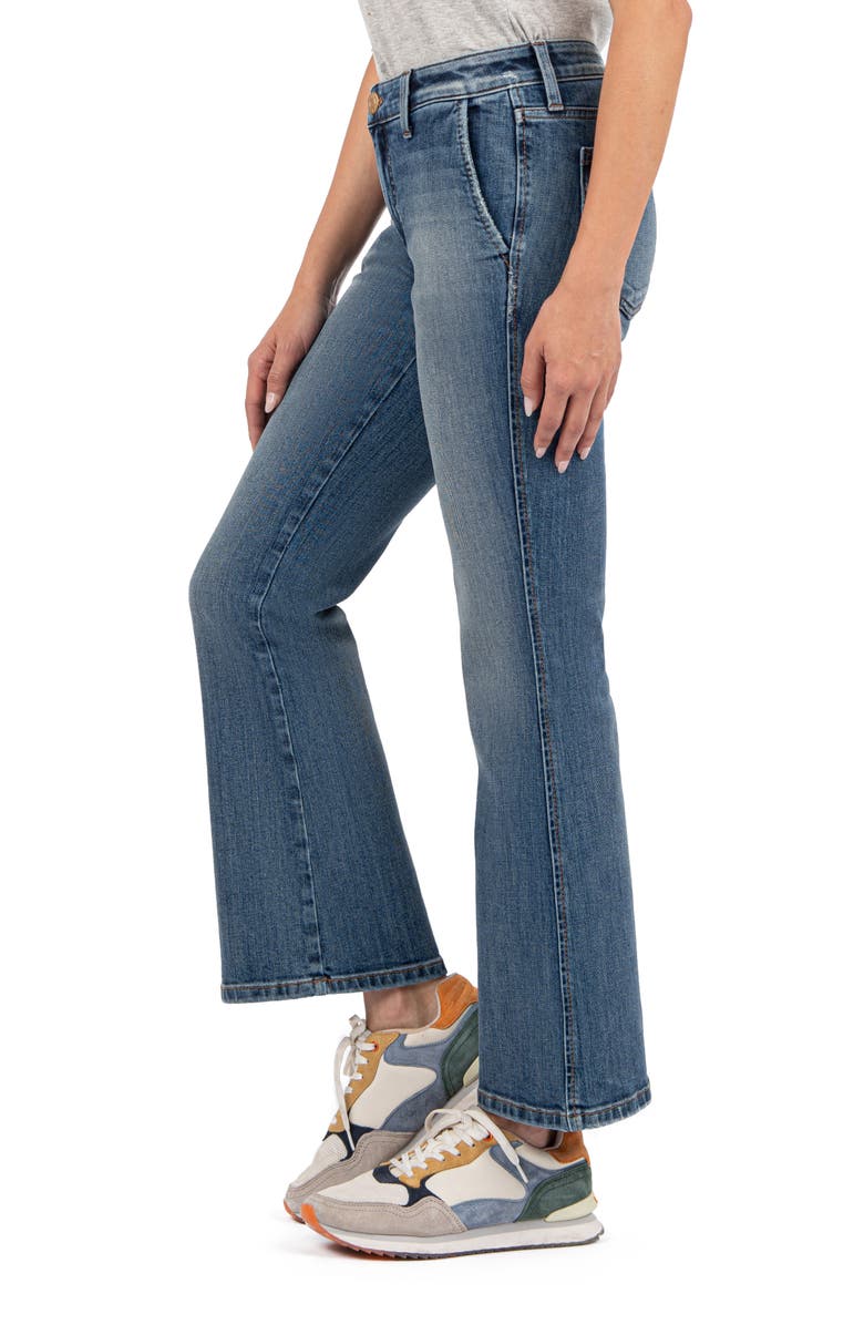 KUT from the Kloth Kelsey Mid Rise Kick Flare Jeans, Alternate, color, 