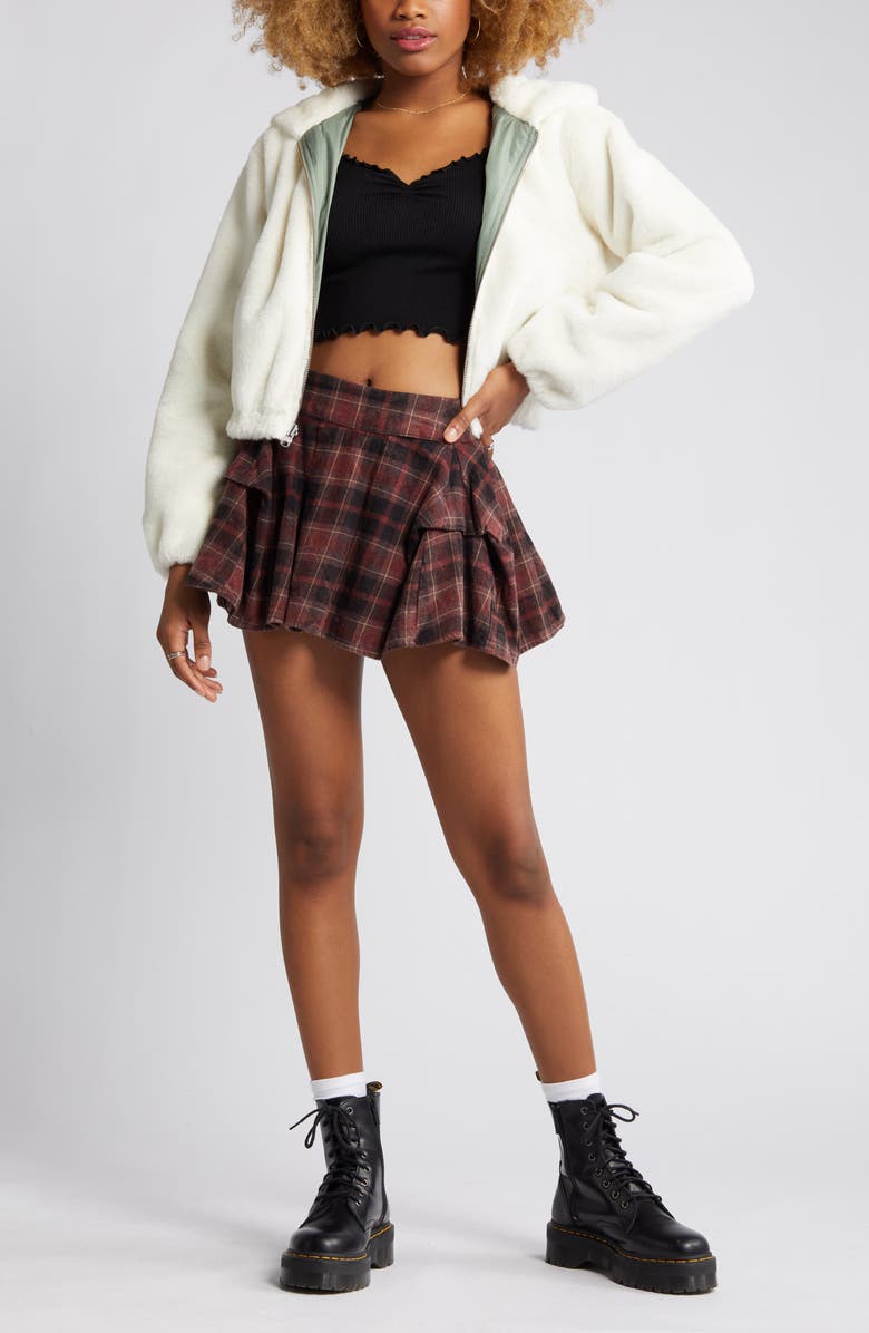 BDG Urban Outfitters Elsie Rib Long Sleeve Crop Top, Main, color,