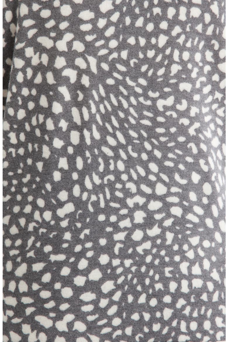Animal Spot Hacci Knit Cowl Neck Tunic, Alternate, color, CHARCOAL/ IVORY