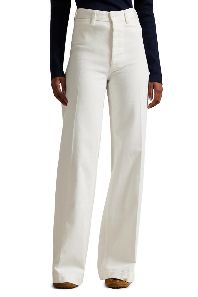 パンツ 00s Ralph Lauren wide flare wool slacks Stretch Cotton Twill Flare Leg Pants (Women) | Nordstrom