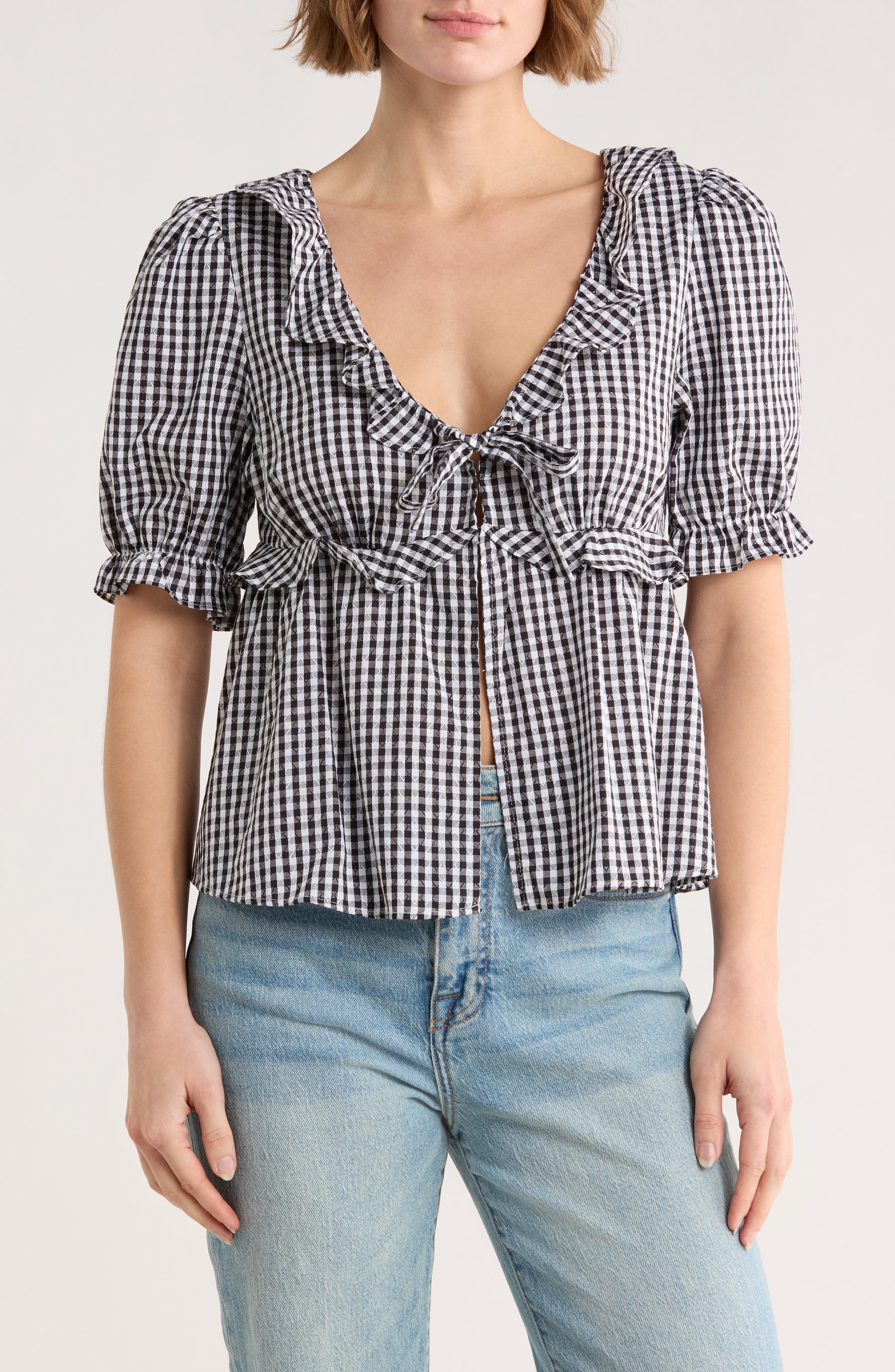 Abound Short Sleeve Ruffle Top
