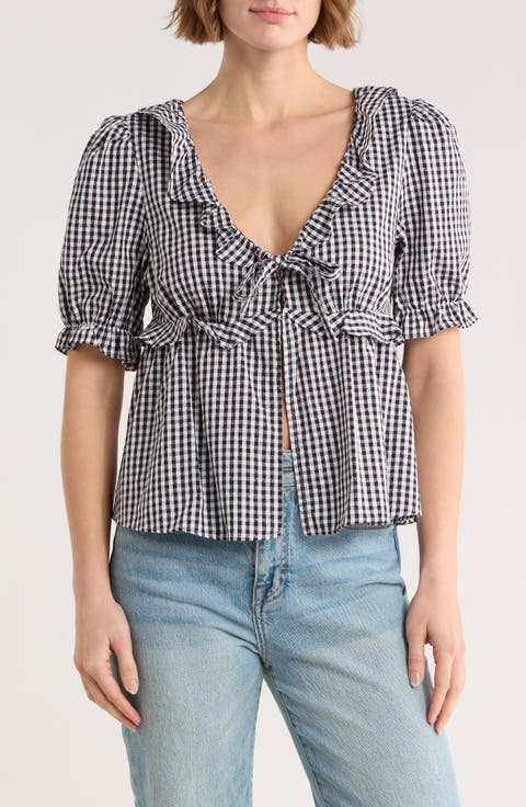 Short Sleeve Ruffle Top