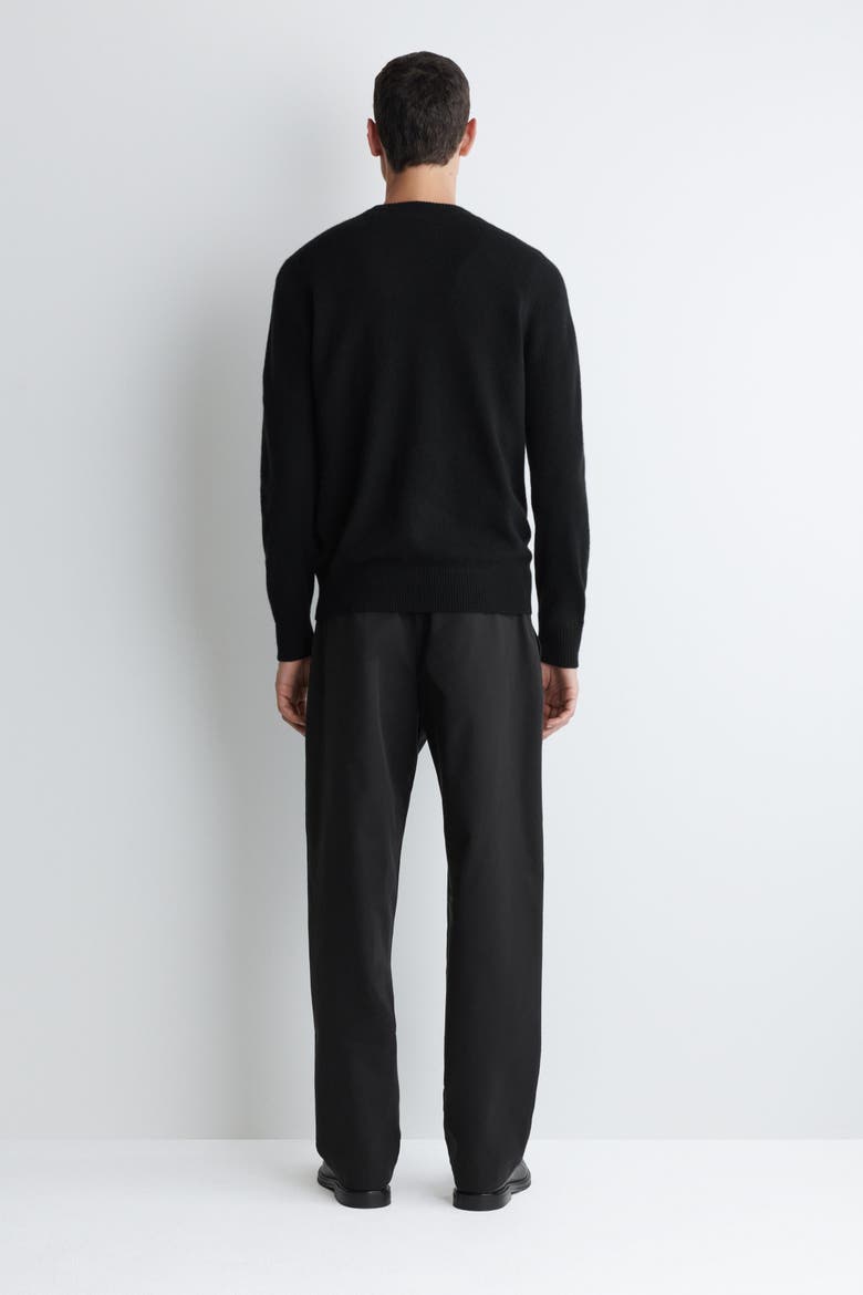 Seamless Cashmere Crew-Neck Sweater, Alternate, color, BLACK