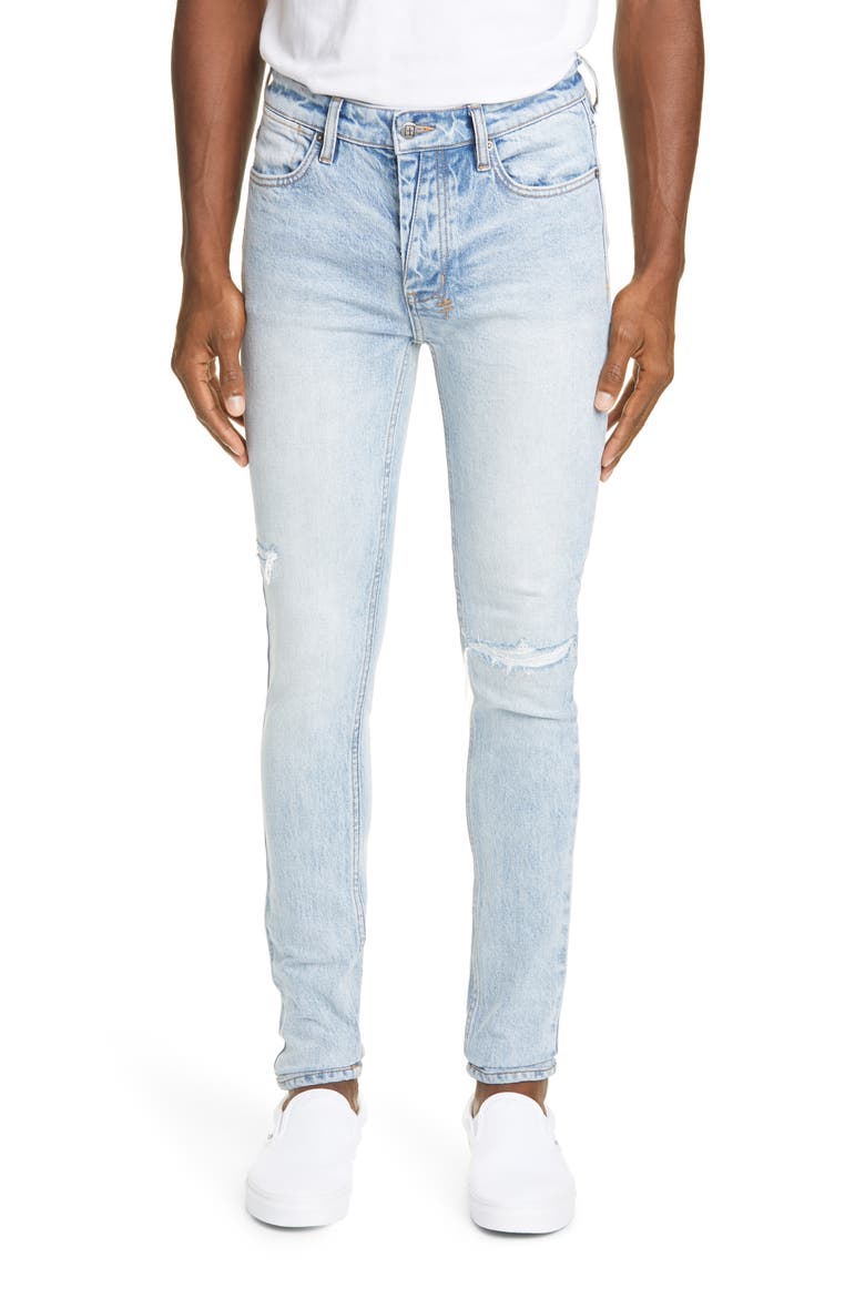 Van Winkle The Streets Stitched Skinny Jeans, Main, color, DENIM