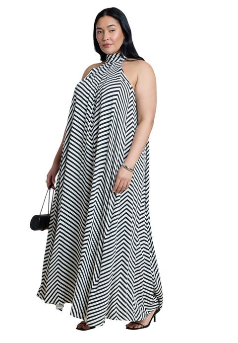Trapeze Halter Maxi Dress
