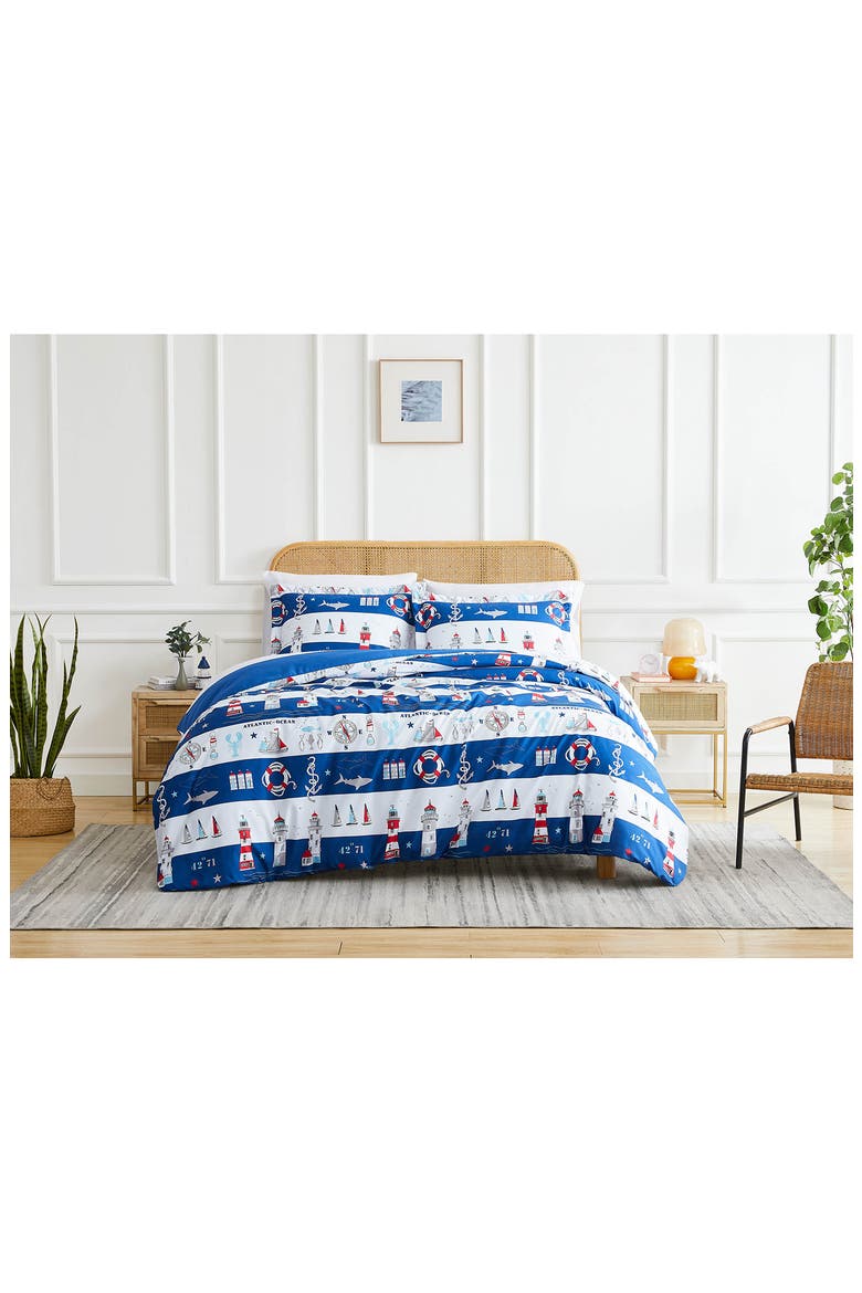 Atlantic Duvet Cover Set, Alternate, color, BLACK