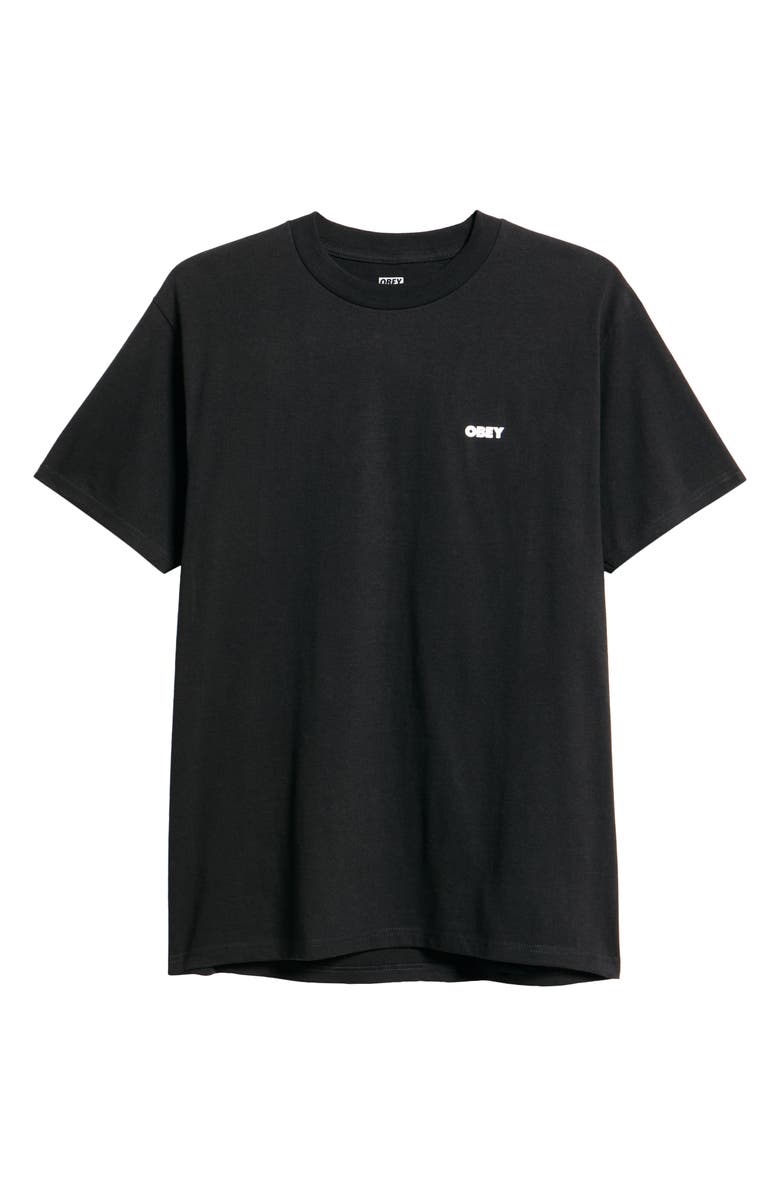 Obey Smog City Cotton Graphic T-Shirt, Alternate, color, Black
