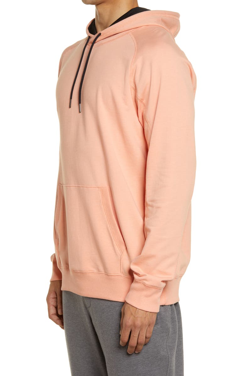 Zella Men's Fleece Hoodie, Alternate, color, Coral Shrimp Melange