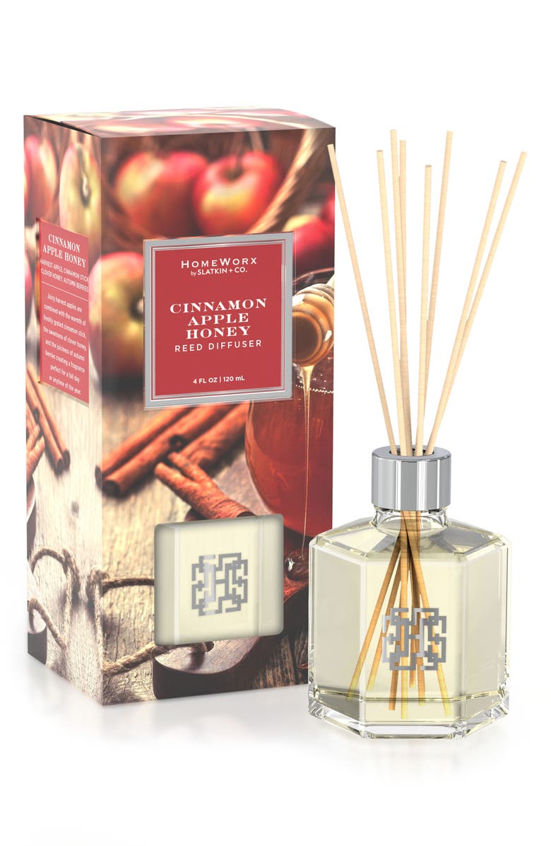 HOMEWORX BY SLATKIN & CO. Cinnamon Apple Honey Reed Diffuser, Main, color, 