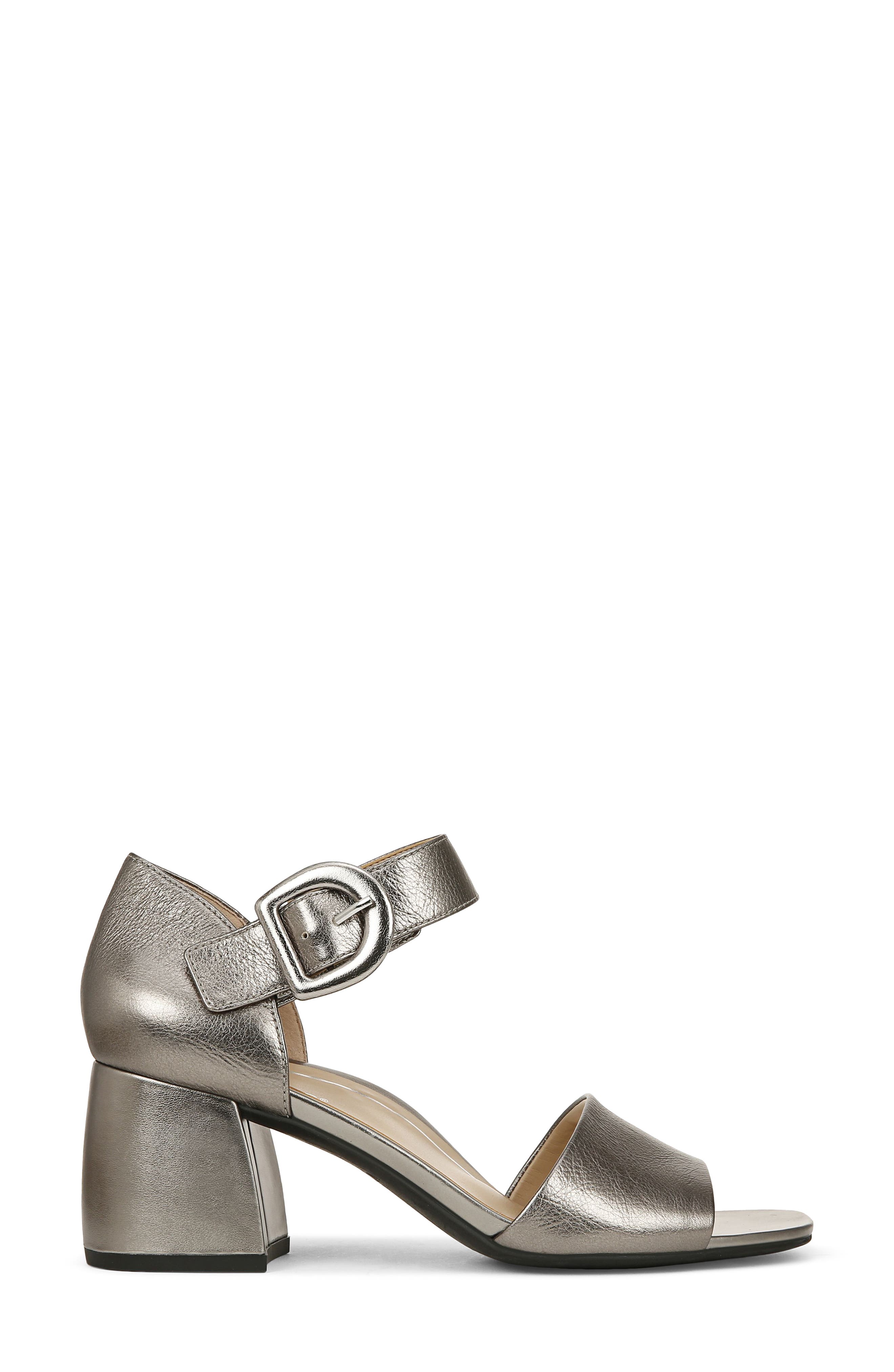 Chardonnay Block Heel Sandal, Alternate, color, PEWTER METALLIC LTHR