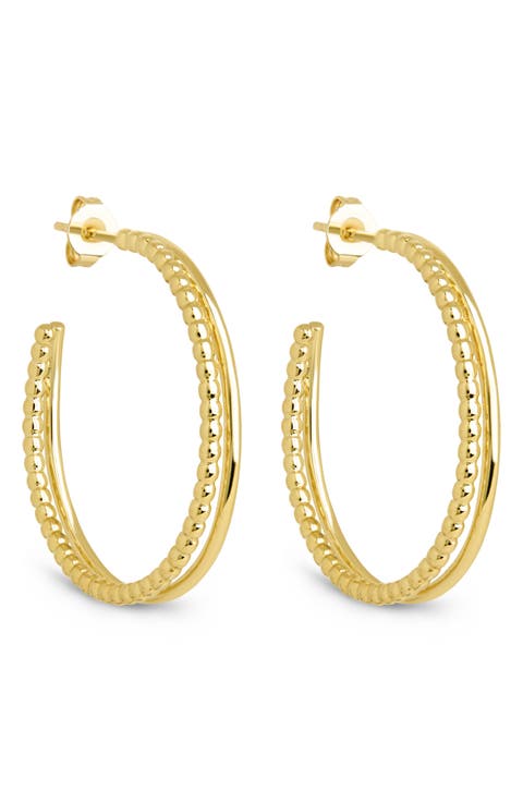 Daria Double Row Hoop Earrings