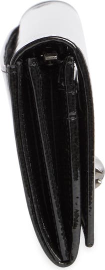 Patent Leather Flap Wallet