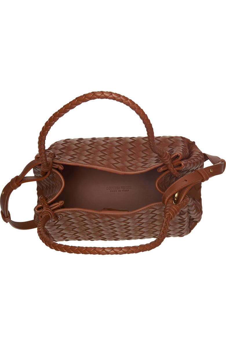 Bottega Veneta Small Parachute Intrecciato Leather Shoulder Bag, Alternate, color, 2387 Tannin-Muse Brass