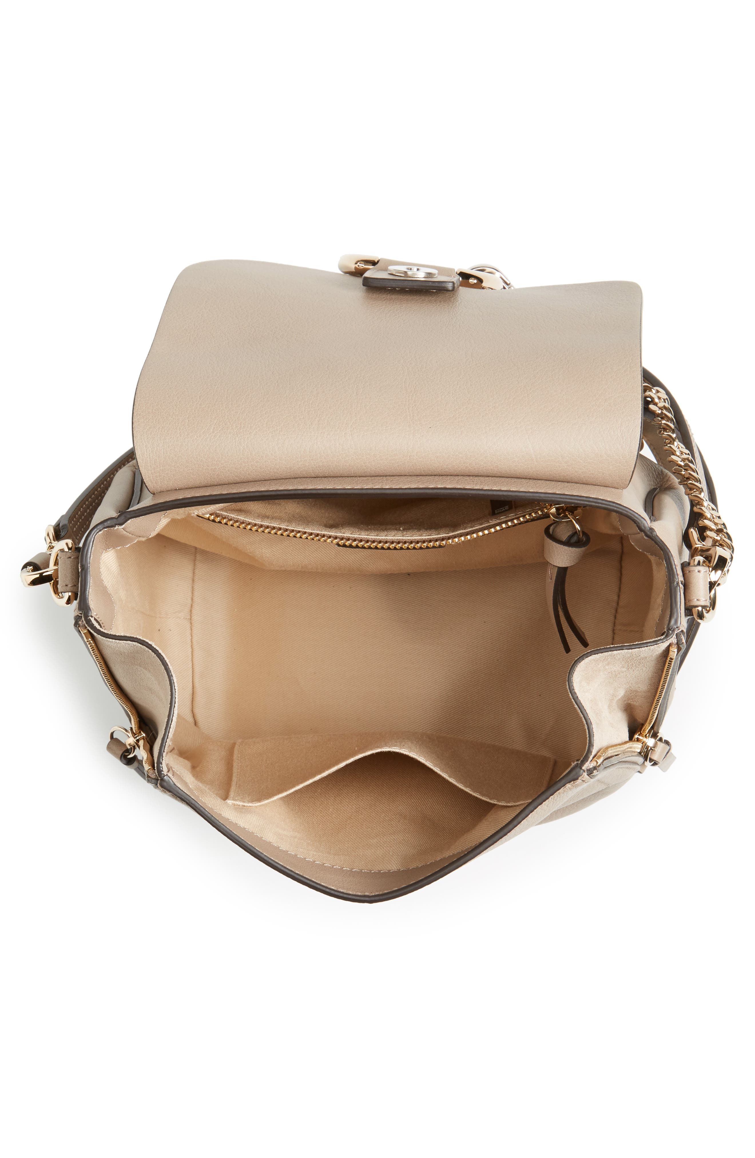 Chloé Small Faye Suede & Leather Backpack, Alternate, color, 