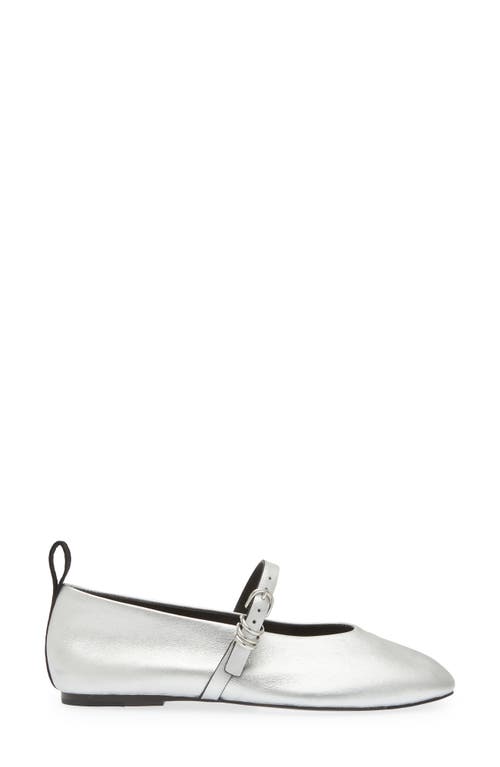Rag & Bone Spire Mary Jane Flat In Silver