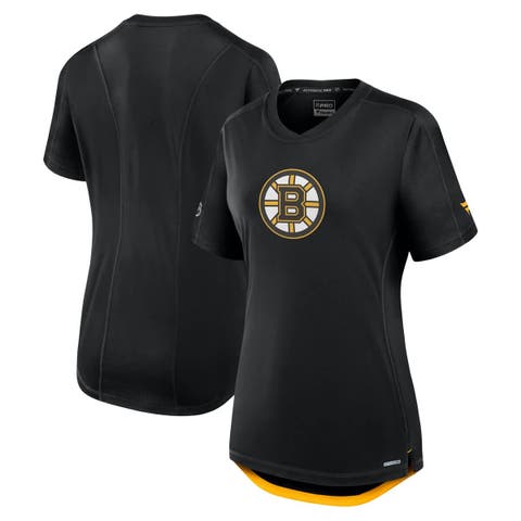 Women
s Fanatics  Black Boston Bruins Authentic Pro Rink Tech T-Shirt