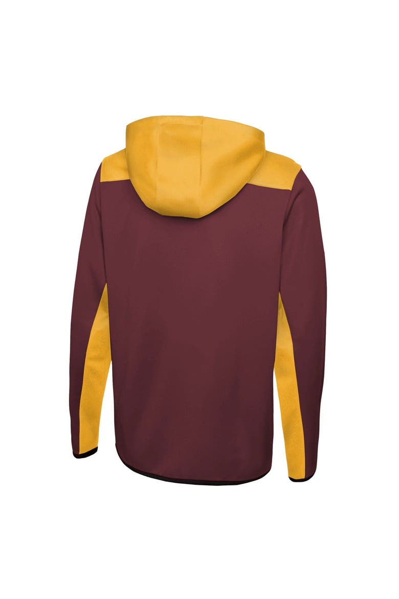 Men's New Era Burgundy Washington Commanders Combine Authentic Hard Hitter Pullover Hoodie, Alternate, color, Burgundy