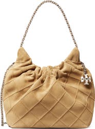 Tory Burch Fleming Suede Mini Hobo