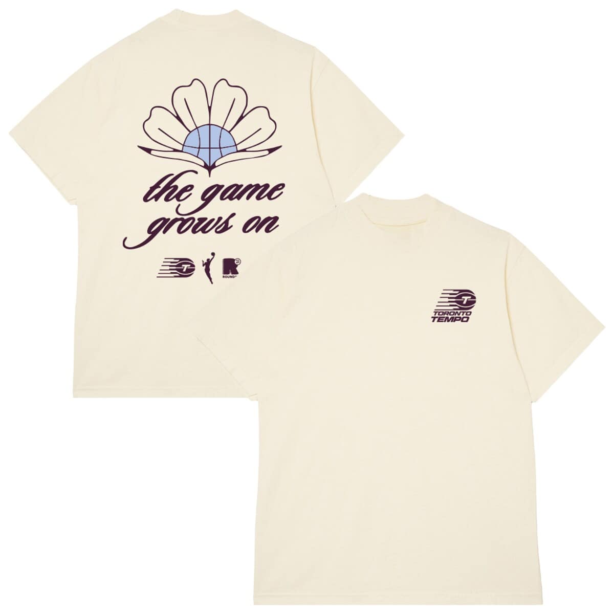 Unisex Round21 Cream Toronto Tempo Bloom Ball T-shirt