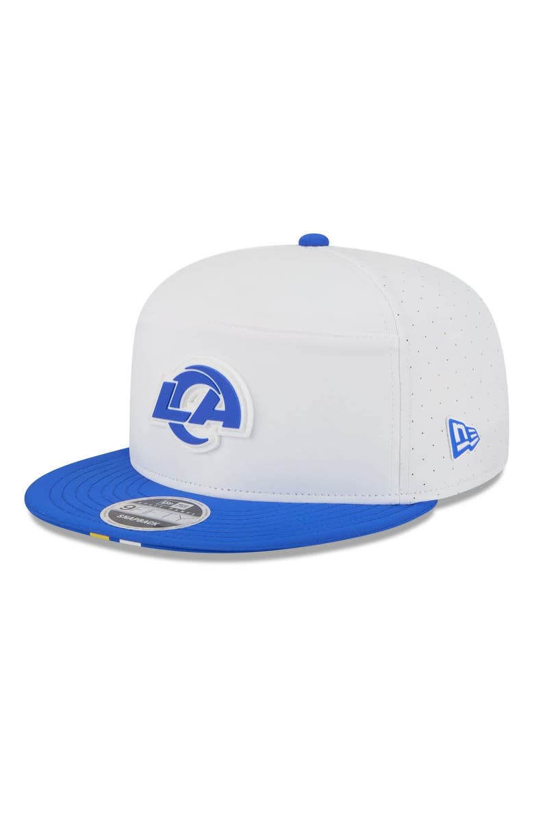 New Era Men's New Era  White/Royal Los Angeles Rams 2025 NFL Training Camp Split Panel 9FIFTY Snapback Hat, Main, color, 
