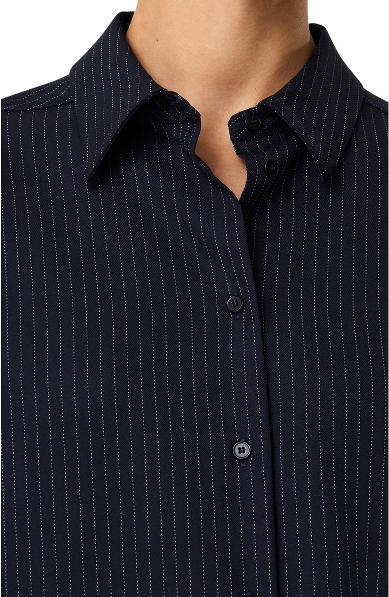 Another Tomorrow Relaxed Shirt, Alternate, color, Navy/Chalk