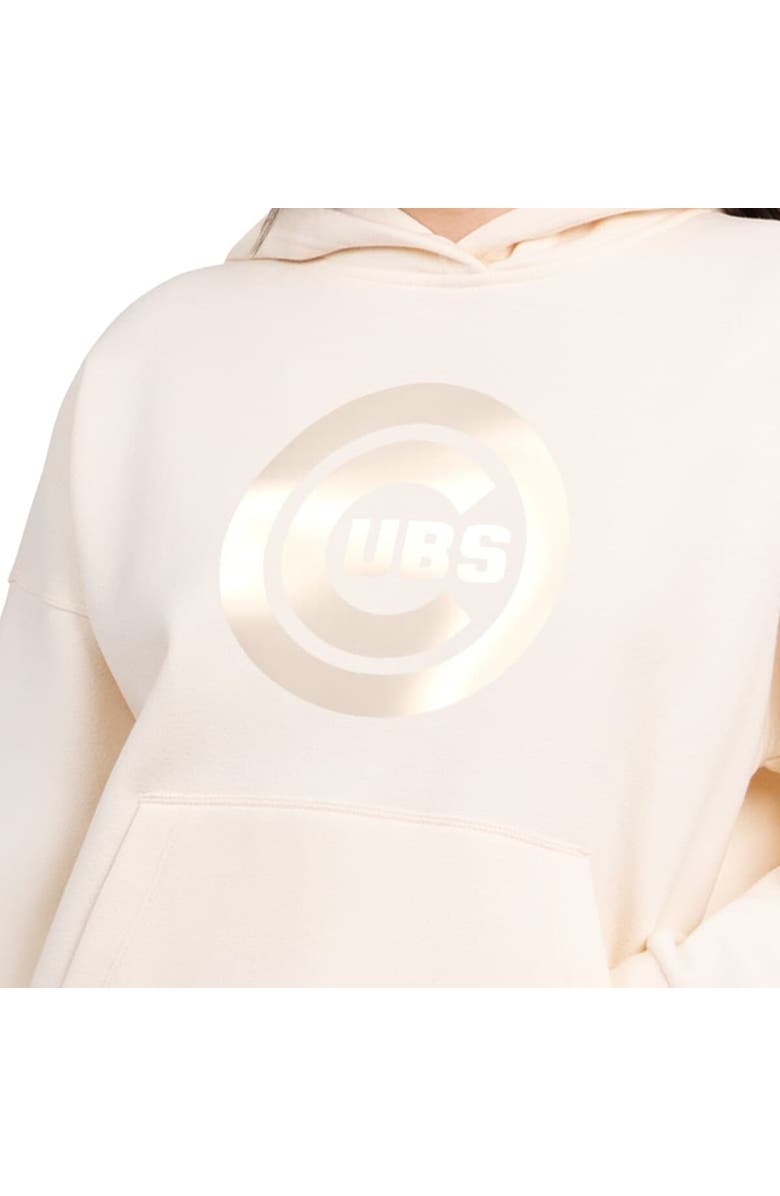 STARTER Women's Starter  Cream Chicago Cubs Pastel Relaxed Hoodie, Alternate, color, Cream