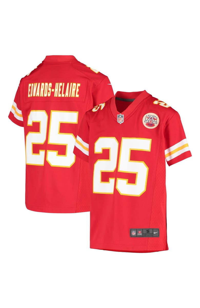 Nike Youth Nike Clyde Edwards-Helaire Red Kansas City Chiefs Game Jersey, Main, color, 