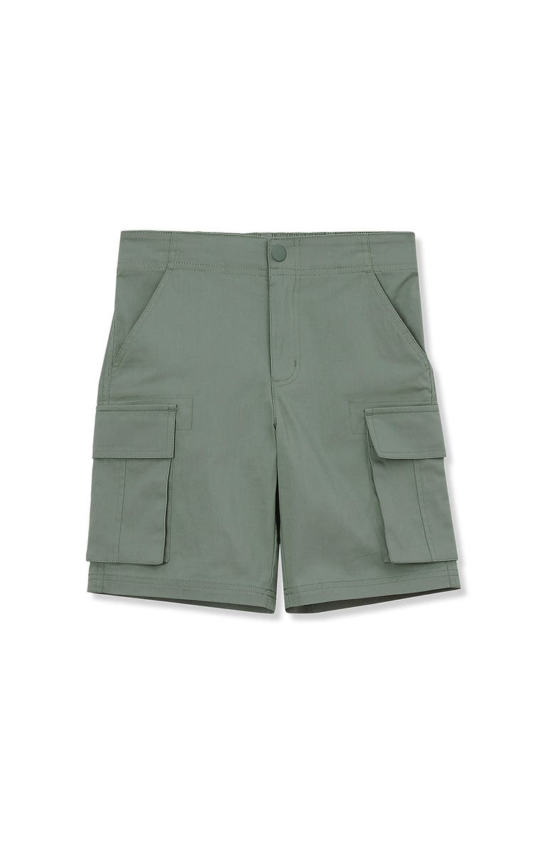 Lands' End Boys Stretch Canvas Utility Cargo Shorts, Main, color, Lily Pad