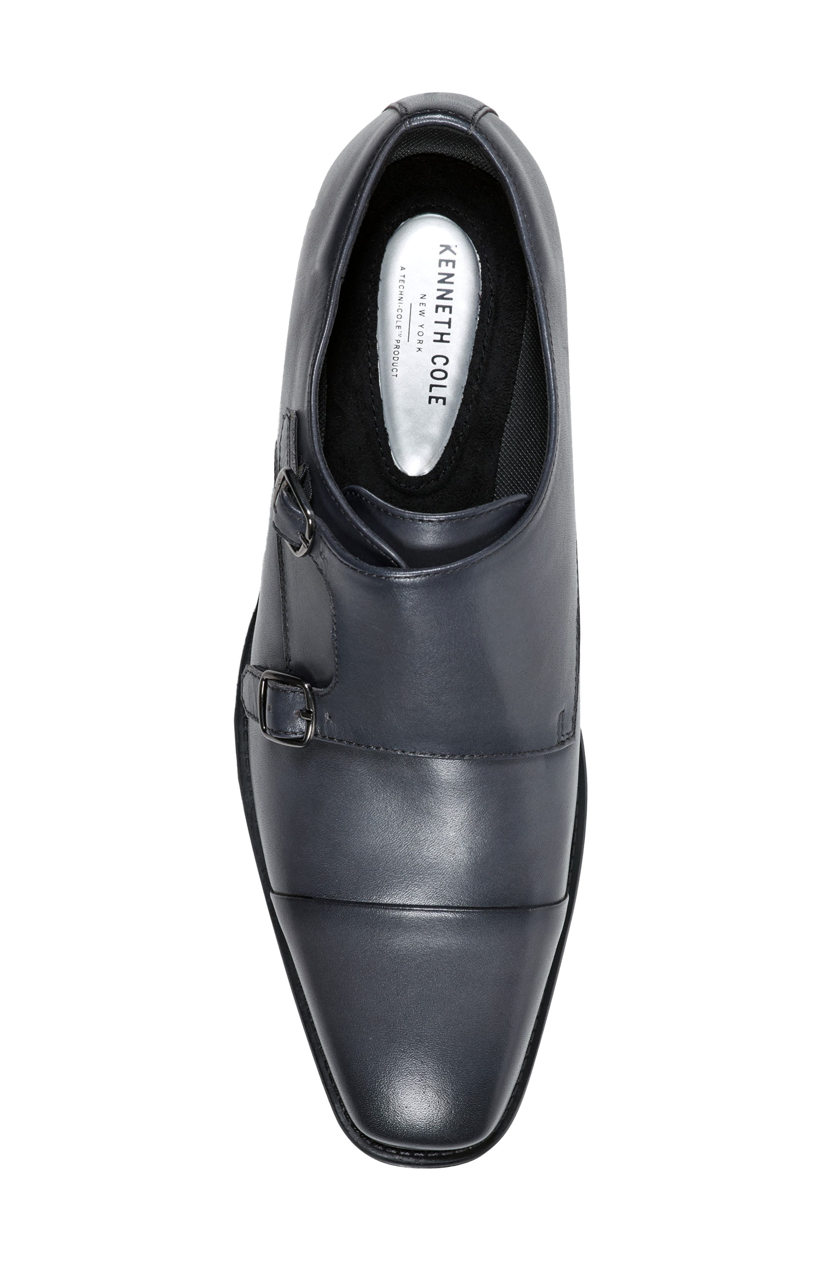 Kenneth Cole New York Charles Double Monk Strap Shoe, Alternate, color, Charcoal