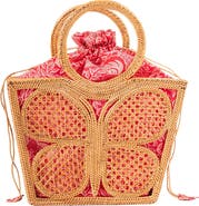 Jelavu Ata Butterfly Handwoven Rattan Tote