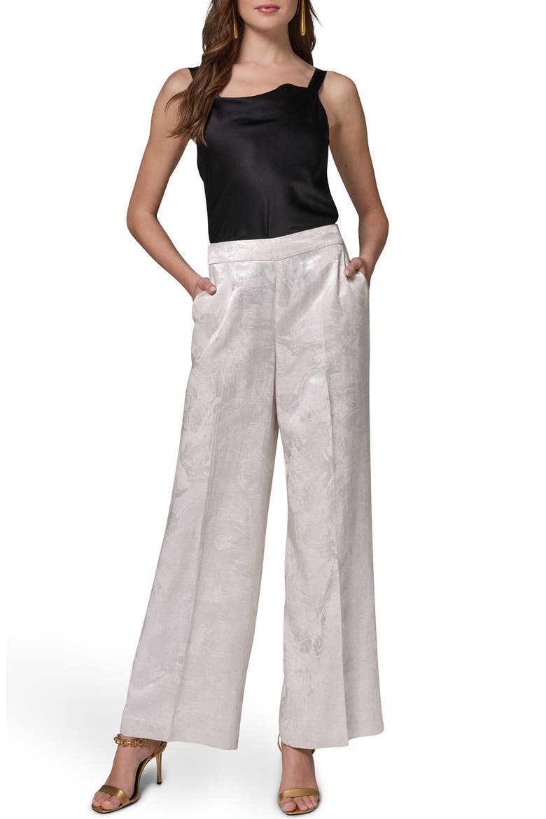 Metallic Jacquard Pants, Alternate, color, LIGHT FLAX