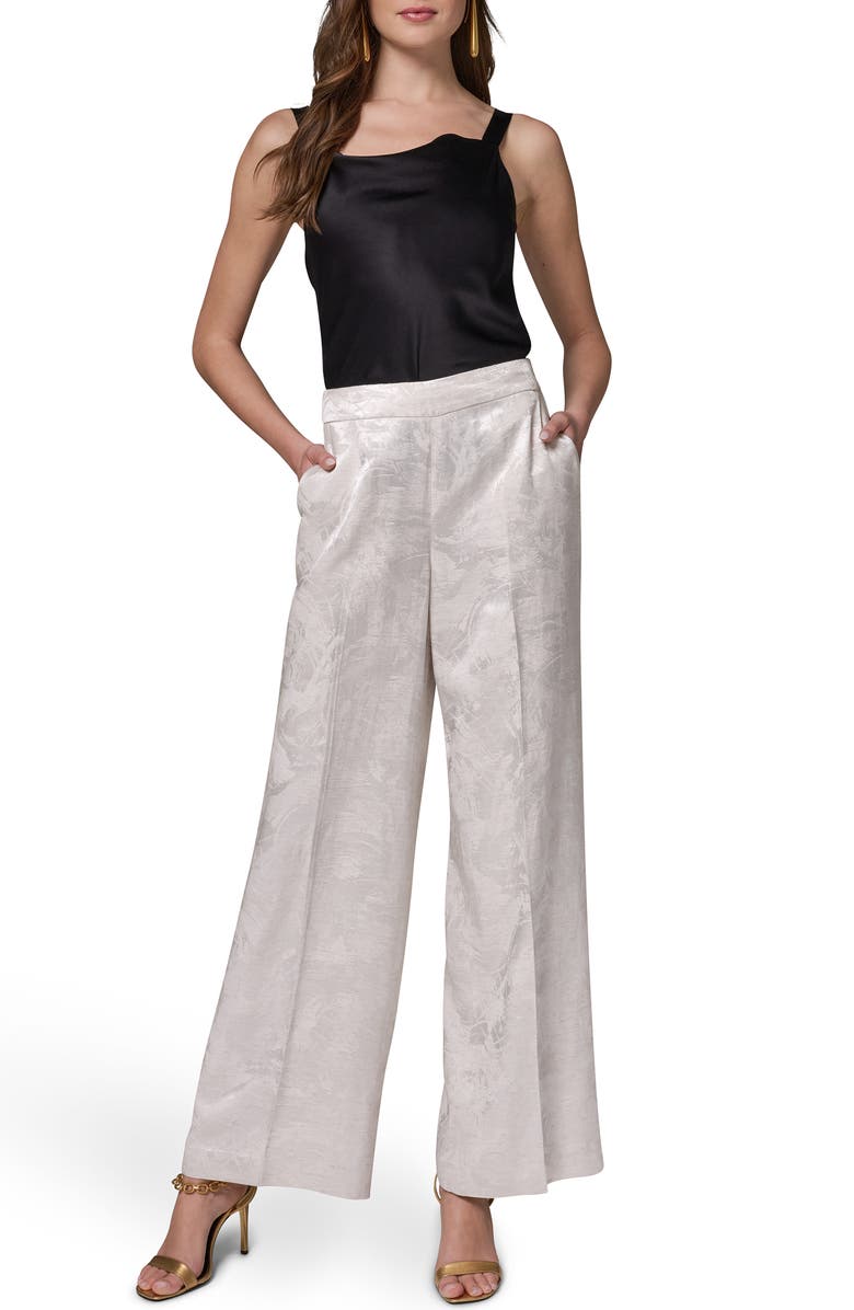 Donna Karan New York Metallic Jacquard Pants, Alternate, color, 