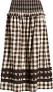 Damson Madder Ava Ruffle Trim Midi Skirt