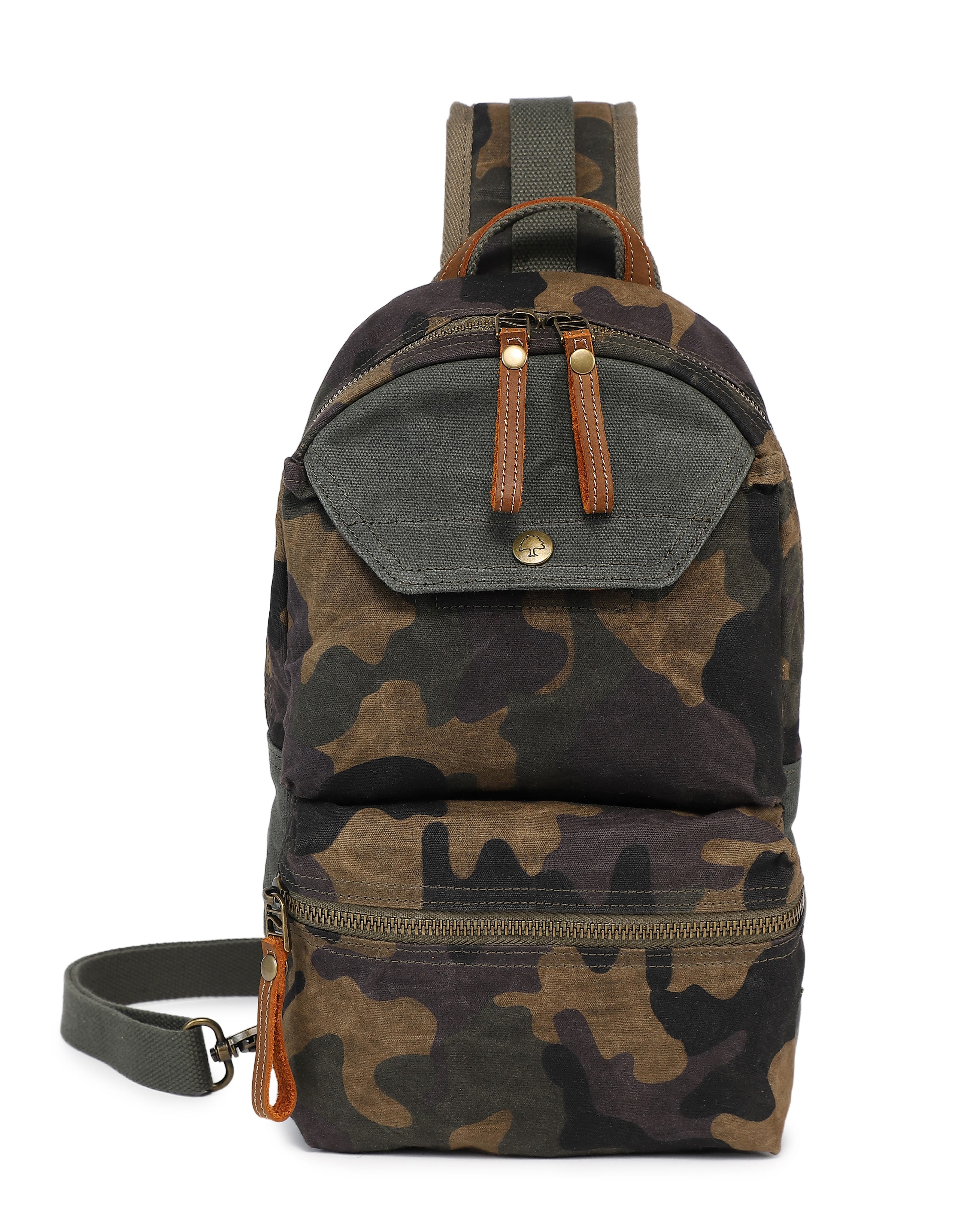 Mountain Leaf Rugged Trail Ready Sling Bag, Alternate, color, Olive Camo