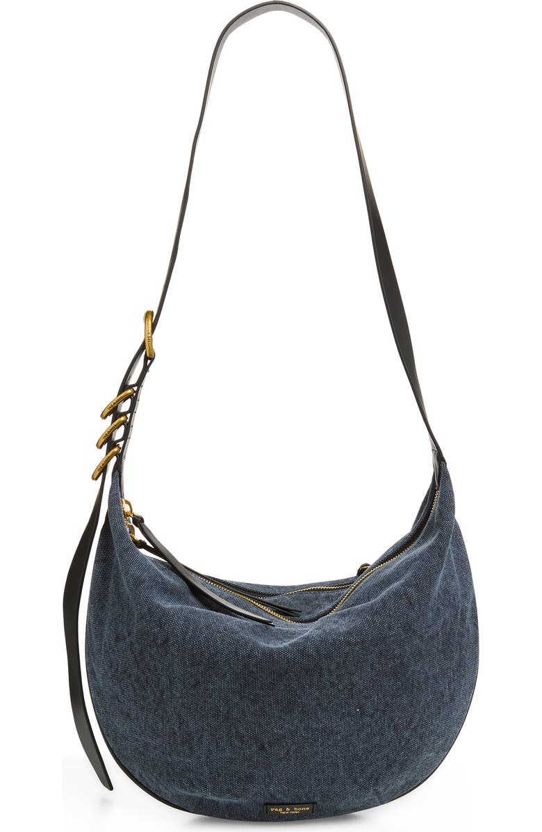 rag & bone Medium Mercer Hobo Bag, Main, color, Midnight