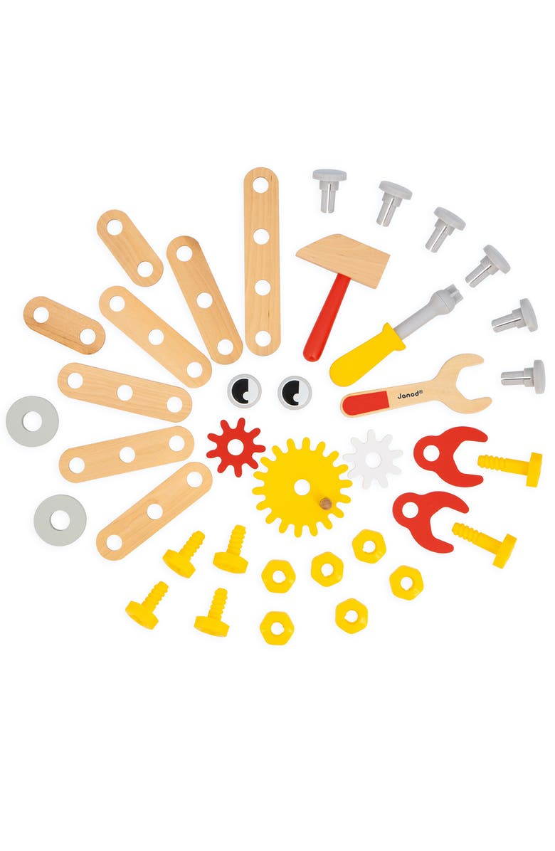 Janod Brico Magnetic Toy Robot Cart Playset, Alternate, color, Green