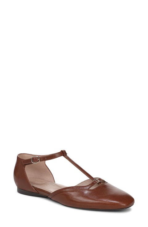 Caresse T-Strap Flat (Women)
