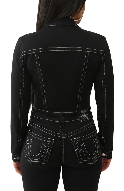 True Religion Knitigo Bootcut Jumpsuit In Black