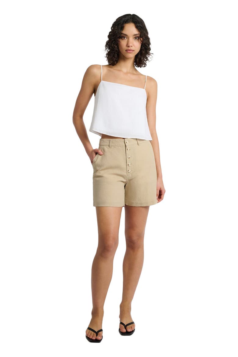 Air Linen Boyfriend Short, Main, color, JUTE