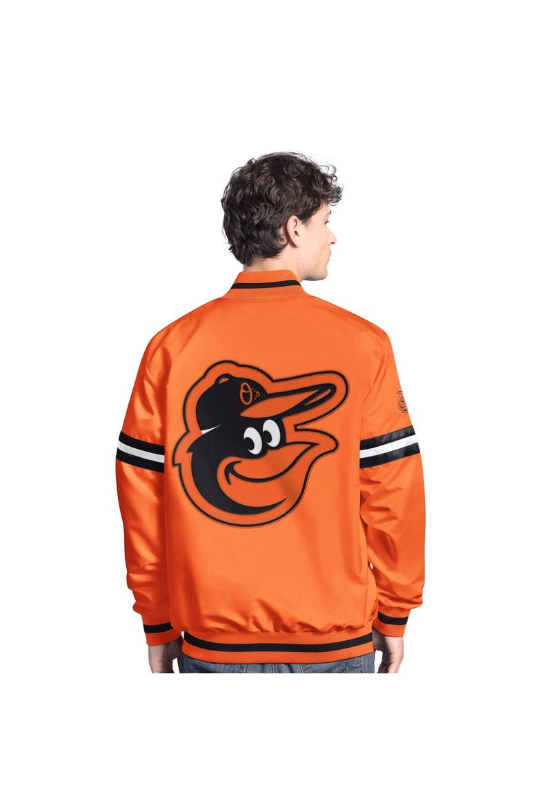 Men's Starter  Orange Baltimore Orioles Scout Full-Snap Varsity Jacket, Alternate, color, Orange