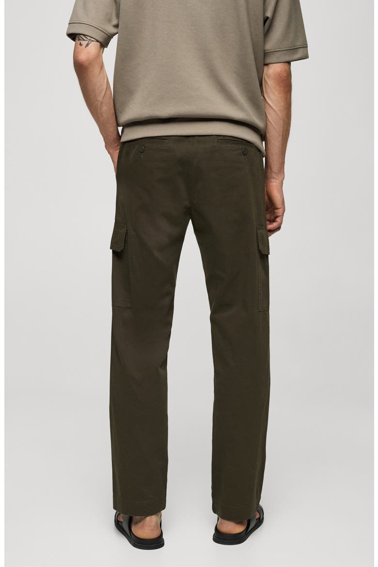 Straight Leg Twill Cargo Pants, Alternate, color, KHAKI GREEN