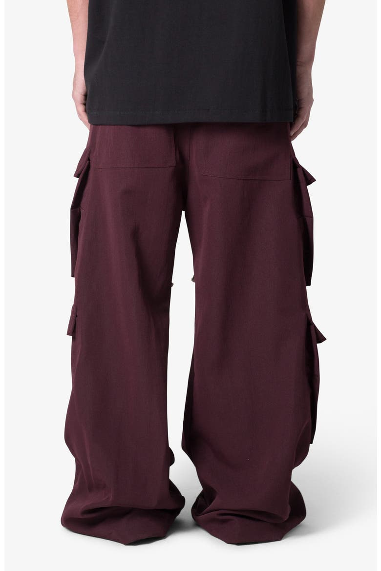 Rave Double Wide Leg Cargo Pants, Alternate, color, PLUM