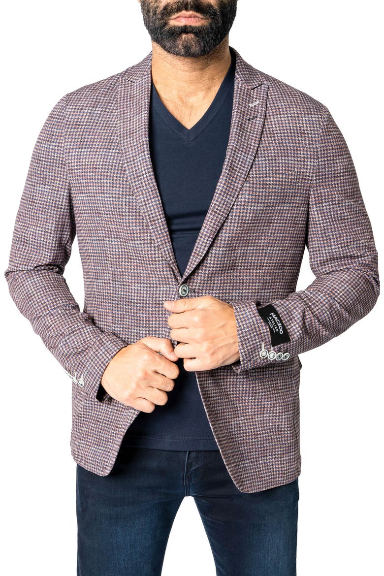 Descartes Houndstooth Sport Coat, Alternate, color, BROWN