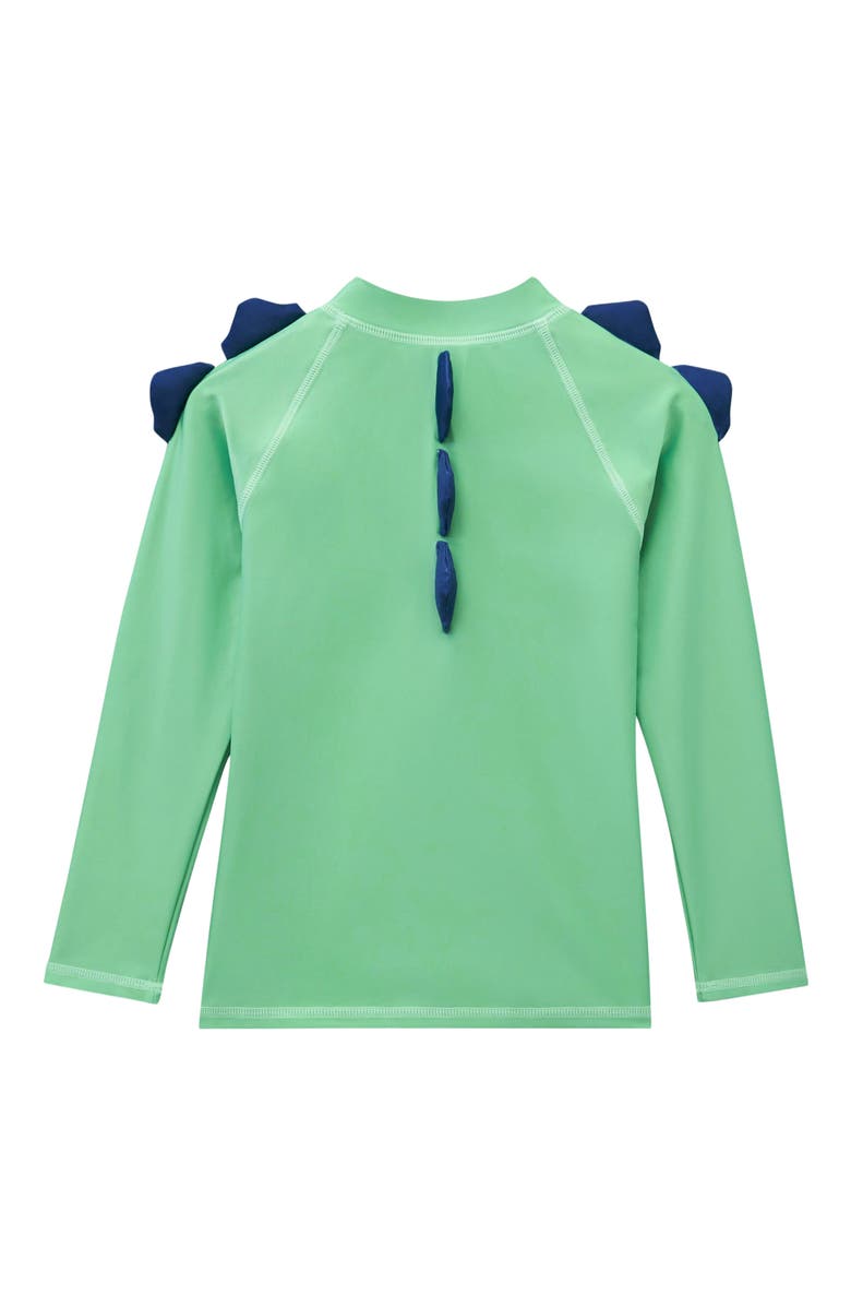Roarsome Quarter Zip Long Sleeve Rash Guard Little Kids & Big Kids, Alternate, color, Green