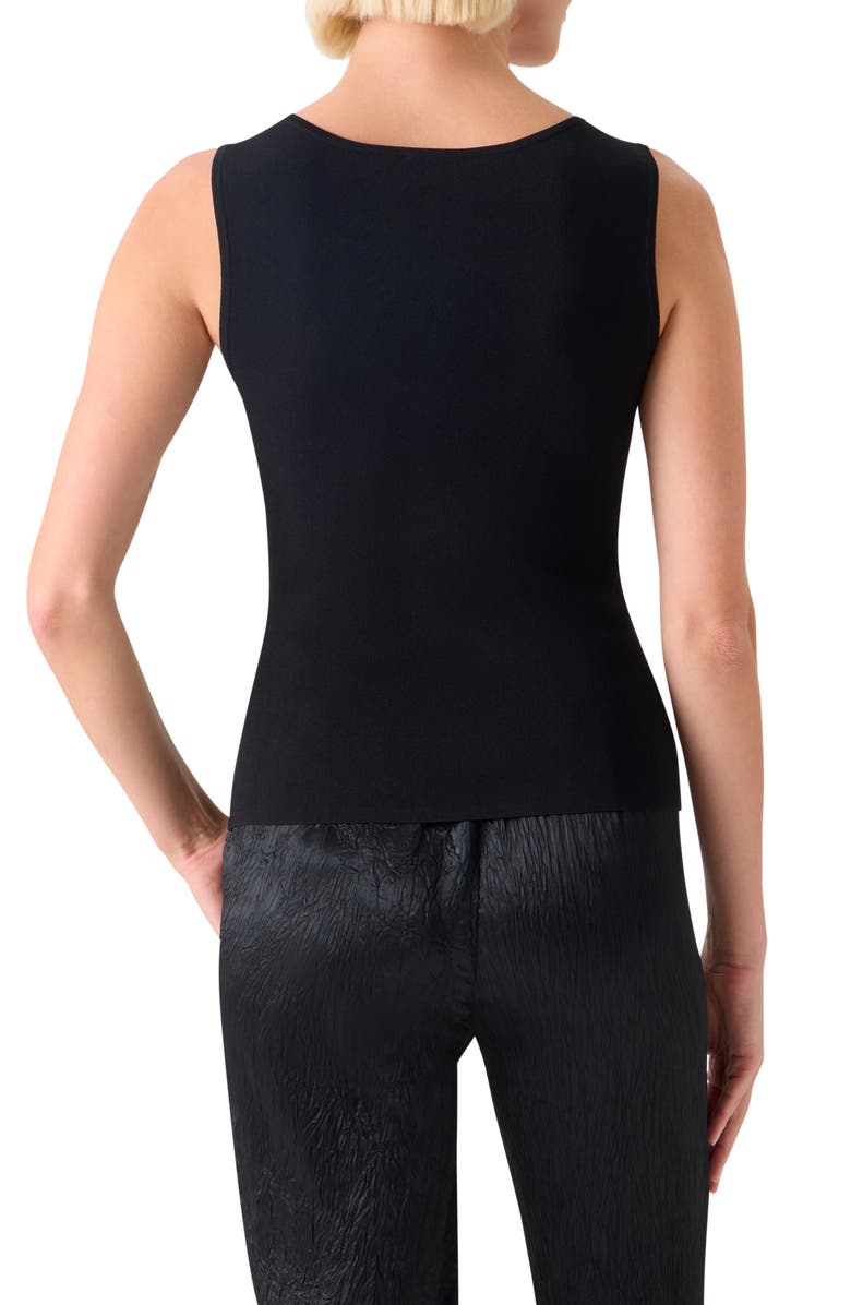 Akris punto Scoop Neck Knit Tank, Alternate, color, Black